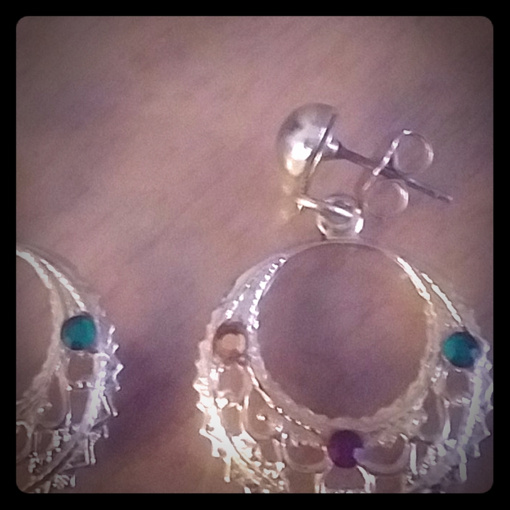 14 kt Gold Filigree. earrings w/